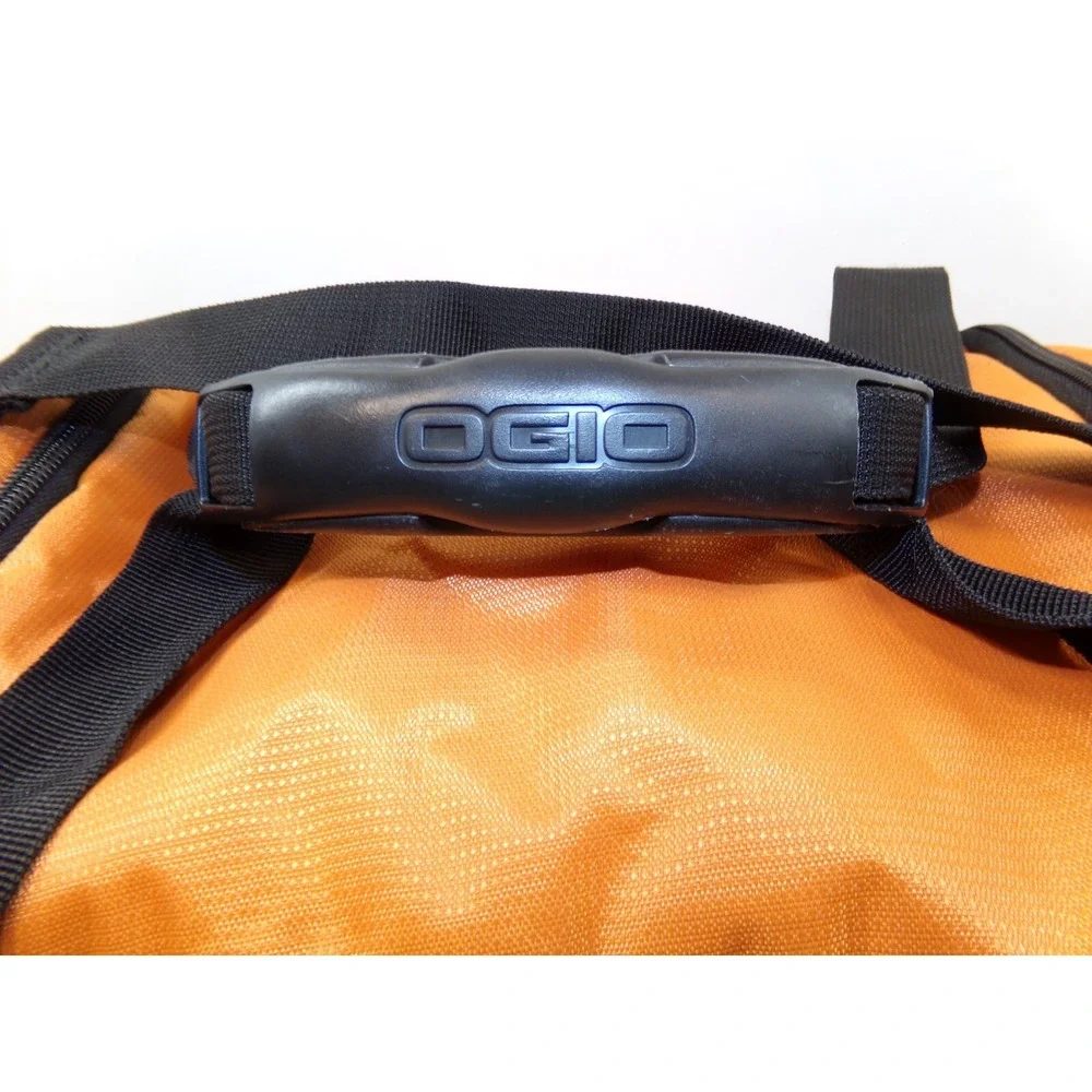 OGIO Crunch Travel Duffel Bag Blue Moon Beer Logo Orange Dome Duffle